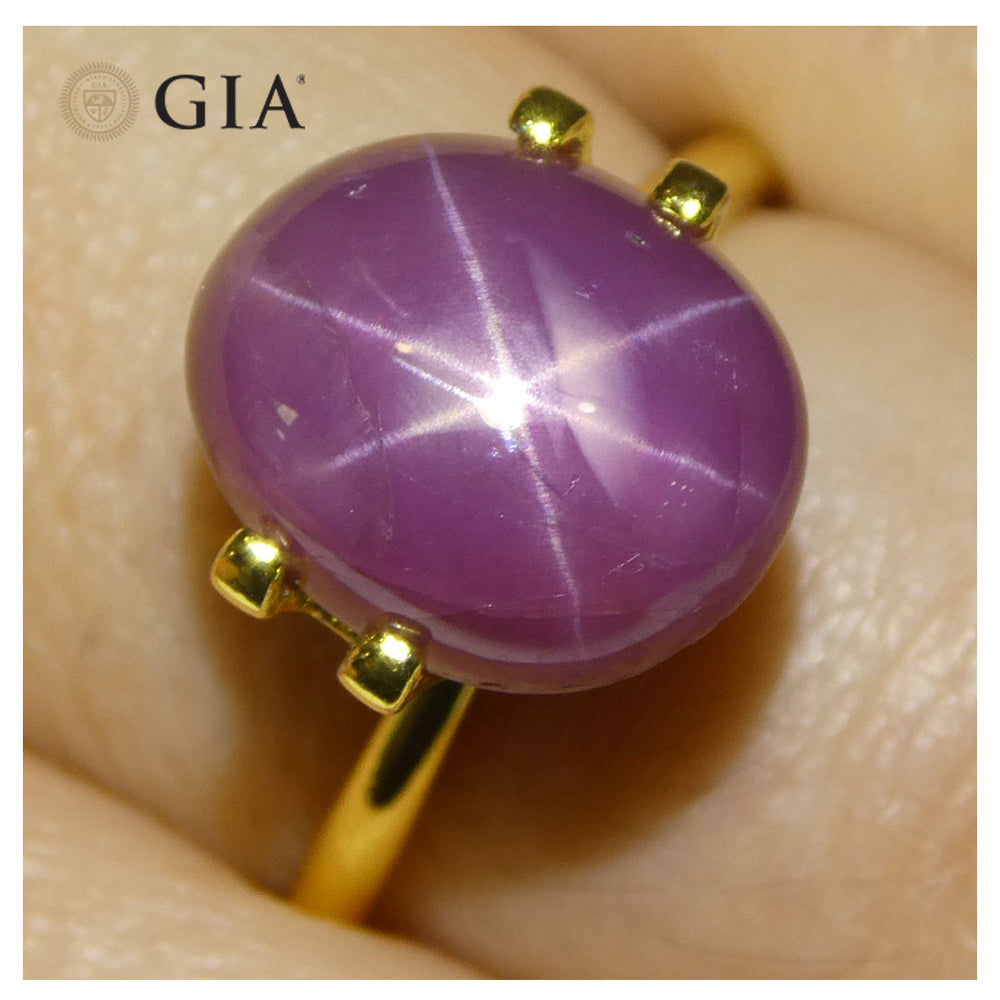 Star Ruby 8.12 cts 11.67 x 9.71 x 6.85 mm Oval Purplish Red  $5000