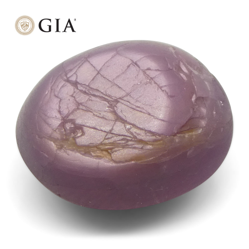 8.12ct Oval Purplish Red Star Ruby GIA Certified Vietnam Unheated - Skyjems Wholesale Gemstones