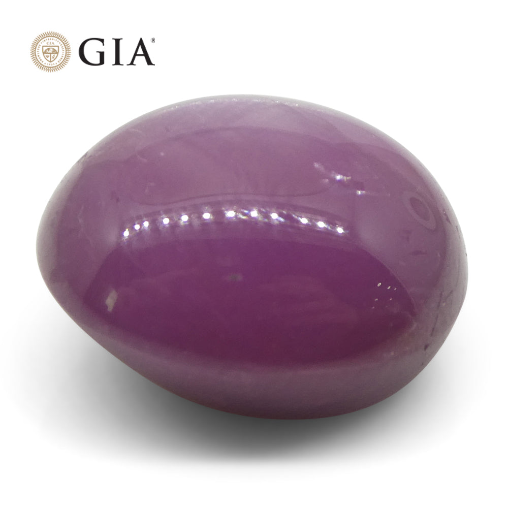 8.12ct Oval Purplish Red Star Ruby GIA Certified Vietnam Unheated - Skyjems Wholesale Gemstones