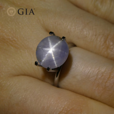 11.99ct Oval Cabochon Blue Star Sapphire GIA Certified - Skyjems Wholesale Gemstones
