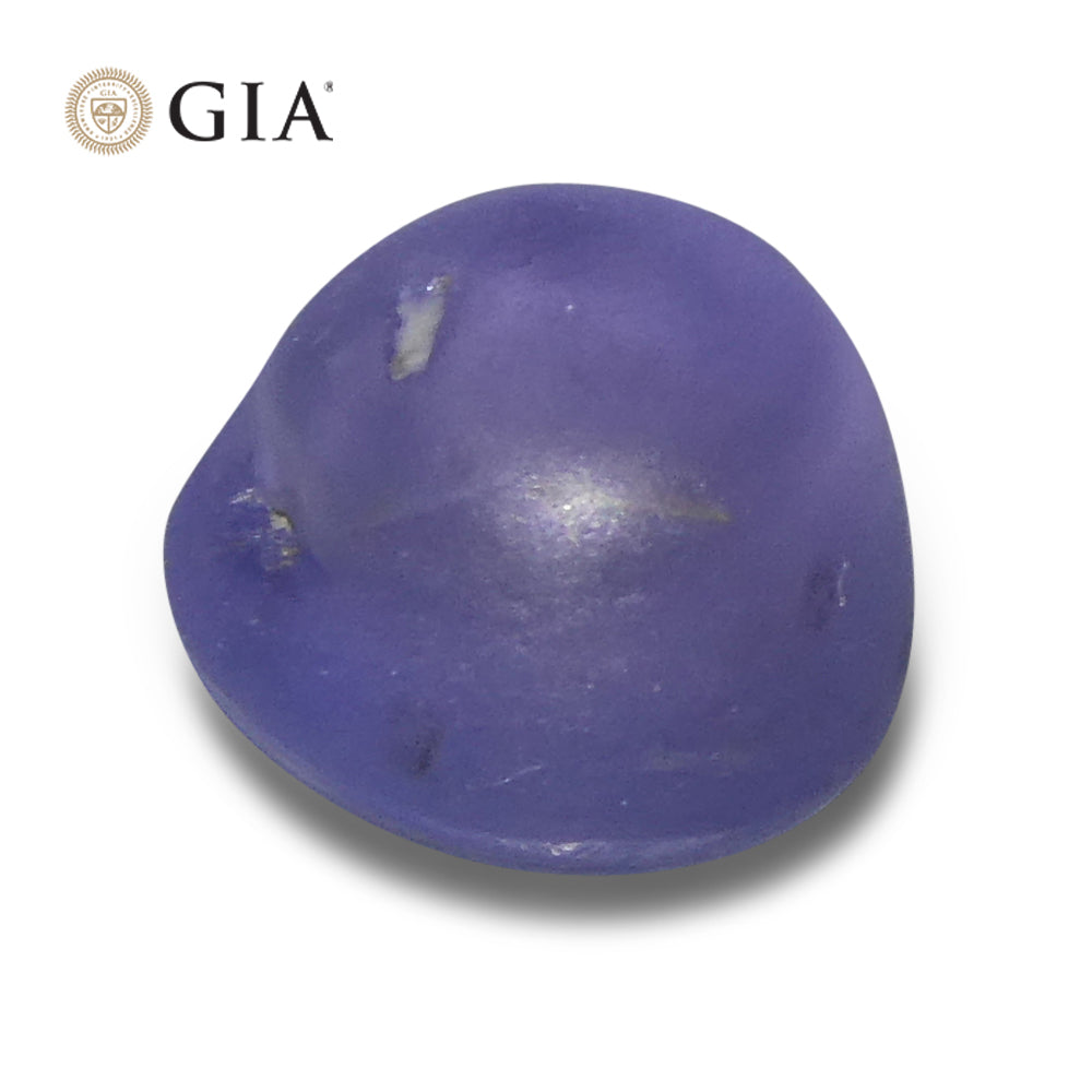 5.1ct Oval Cabochon Blue Star Sapphire GIA Certified - Skyjems Wholesale Gemstones