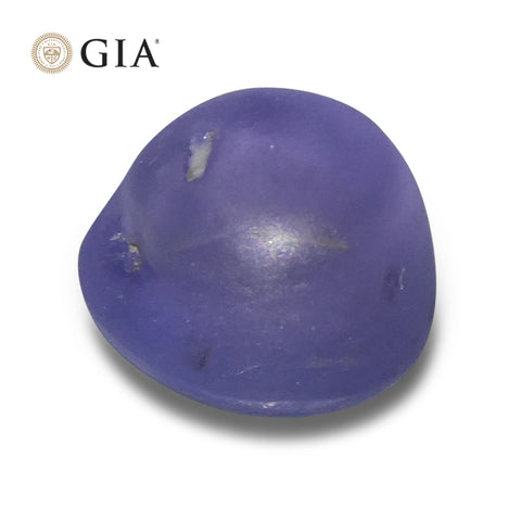 5.1ct Oval Cabochon Blue Star Sapphire GIA Certified