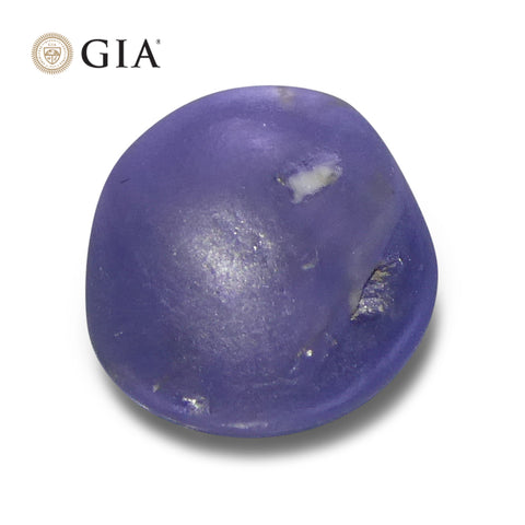 5.1ct Oval Cabochon Blue Star Sapphire GIA Certified
