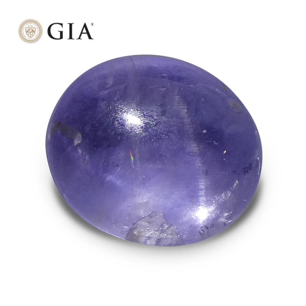 5.1ct Oval Cabochon Blue Star Sapphire GIA Certified - Skyjems Wholesale Gemstones