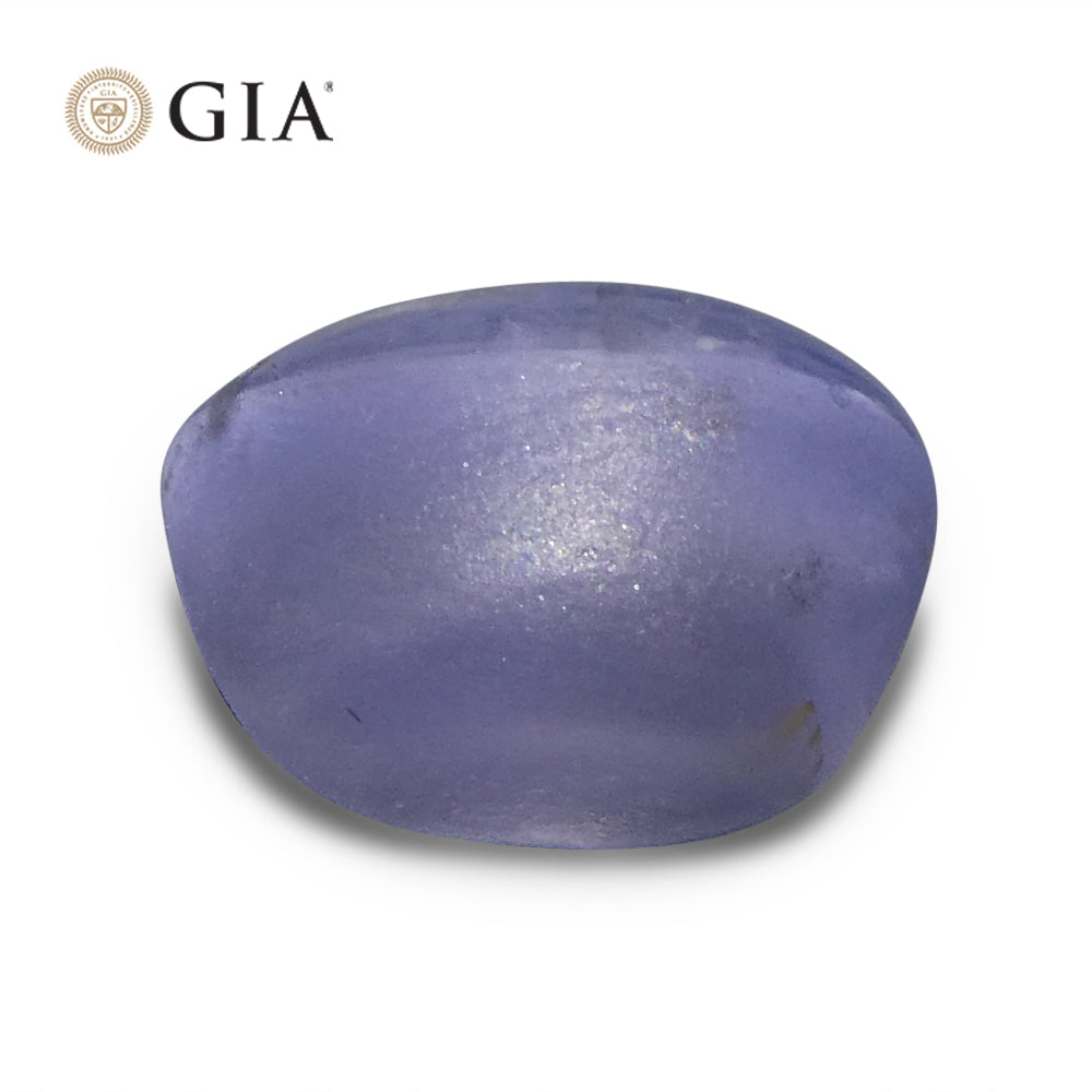 5.1ct Oval Cabochon Blue Star Sapphire GIA Certified - Skyjems Wholesale Gemstones