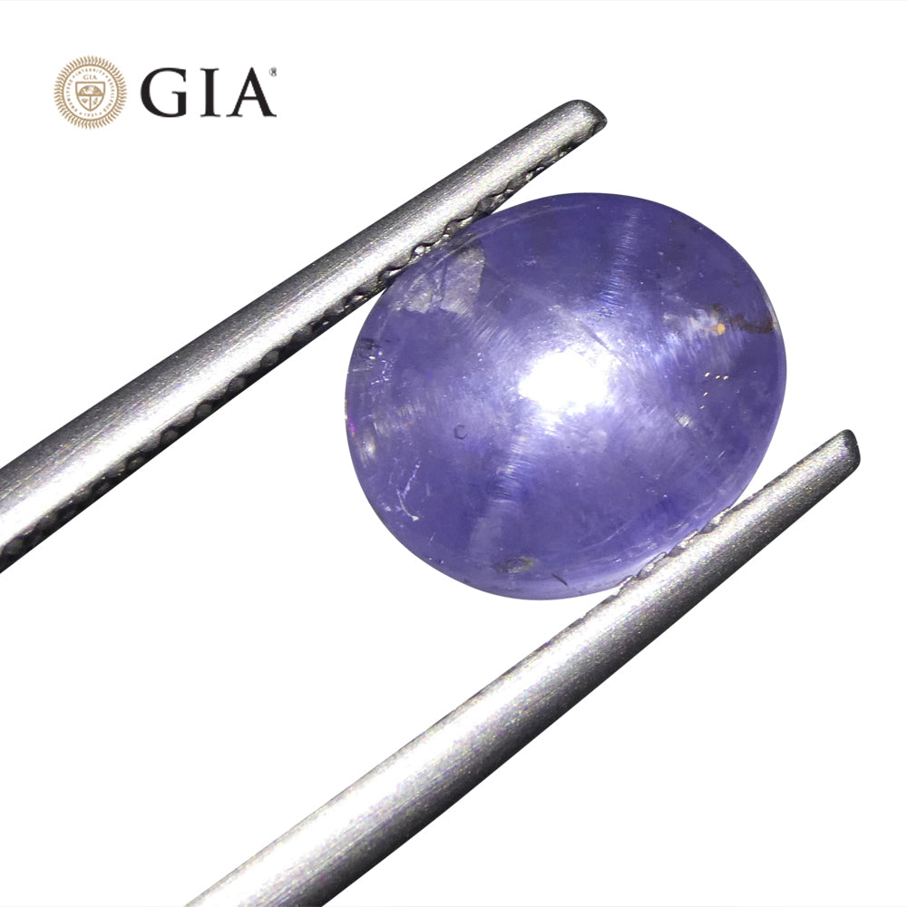 5.1ct Oval Cabochon Blue Star Sapphire GIA Certified - Skyjems Wholesale Gemstones