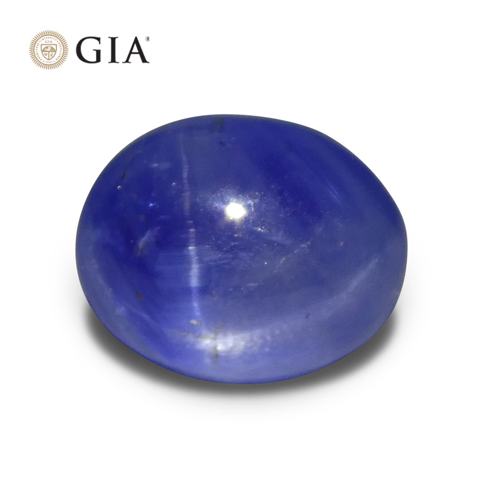 11.29ct Oval Cabochon Blue Star Sapphire GIA Certified - Skyjems Wholesale Gemstones