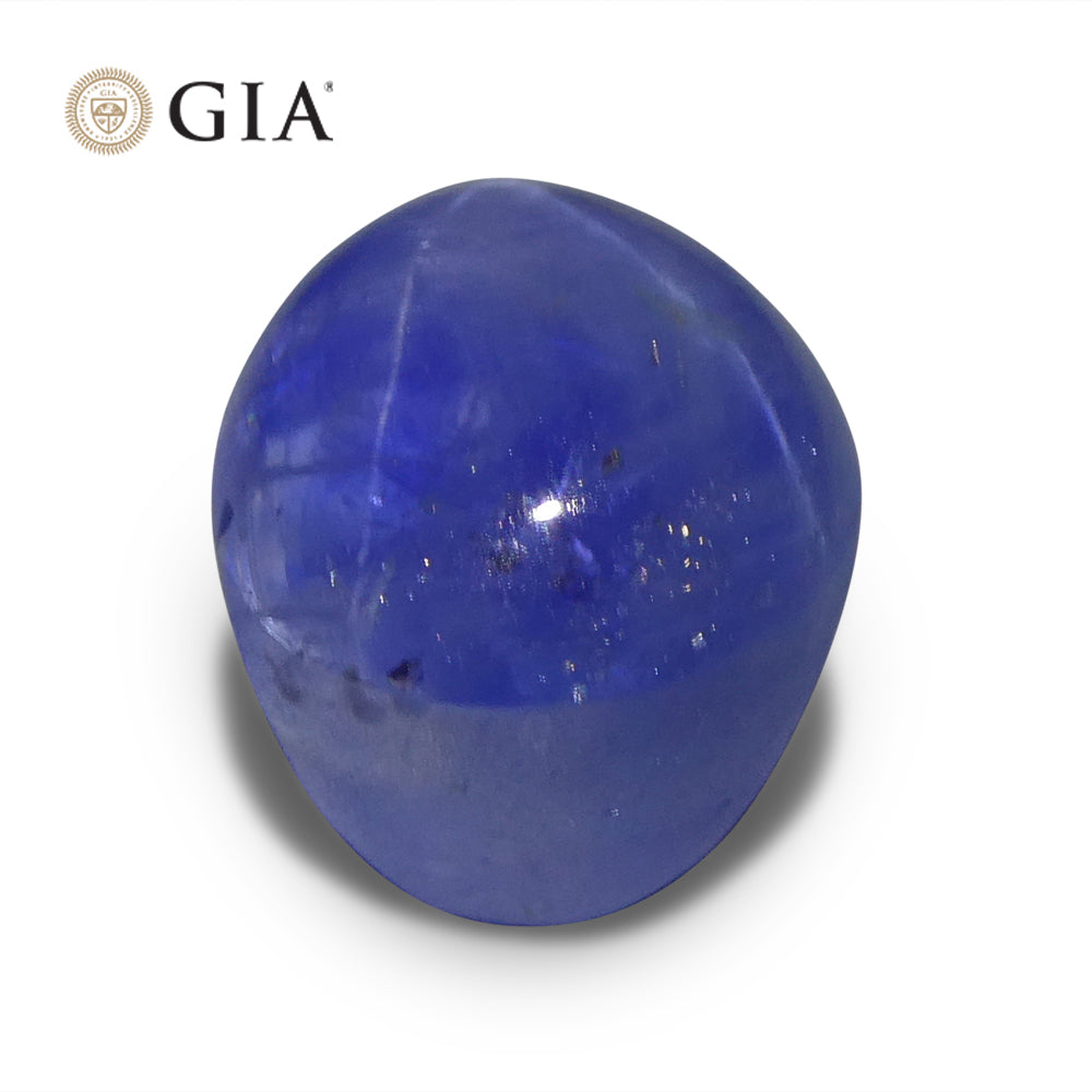 11.29ct Oval Cabochon Blue Star Sapphire GIA Certified - Skyjems Wholesale Gemstones