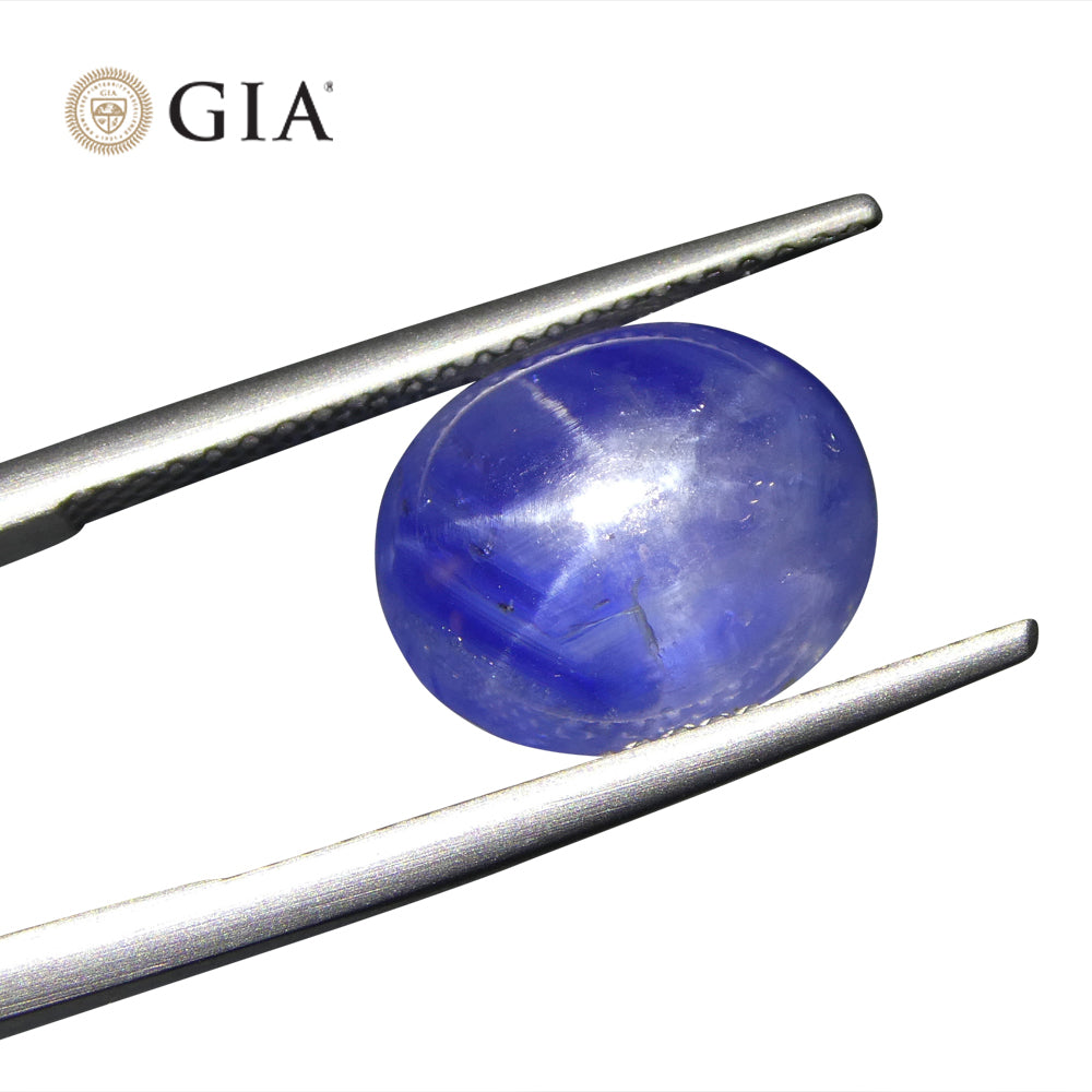 11.29ct Oval Cabochon Blue Star Sapphire GIA Certified - Skyjems Wholesale Gemstones