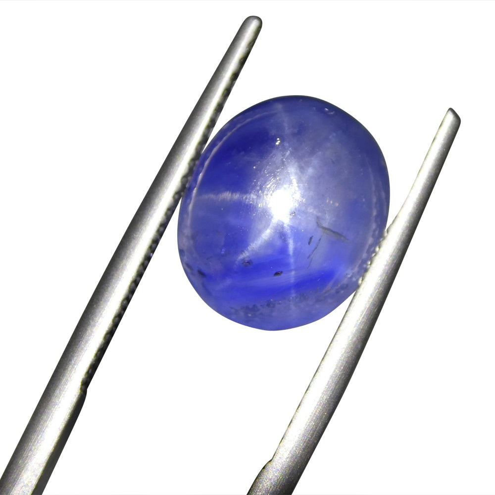 11.29ct Oval Cabochon Blue Star Sapphire GIA Certified - Skyjems Wholesale Gemstones