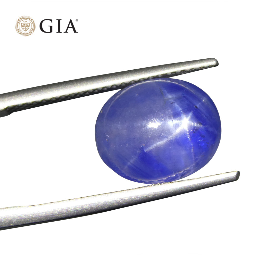 11.29ct Oval Cabochon Blue Star Sapphire GIA Certified - Skyjems Wholesale Gemstones