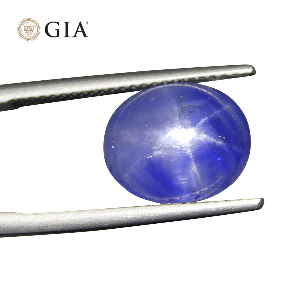 11.29ct Oval Cabochon Blue Star Sapphire GIA Certified - Skyjems Wholesale Gemstones