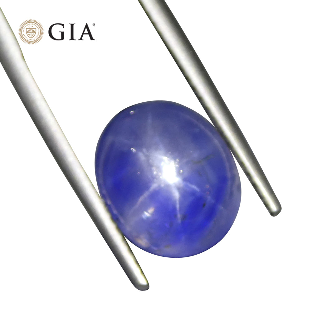 11.29ct Oval Cabochon Blue Star Sapphire GIA Certified - Skyjems Wholesale Gemstones