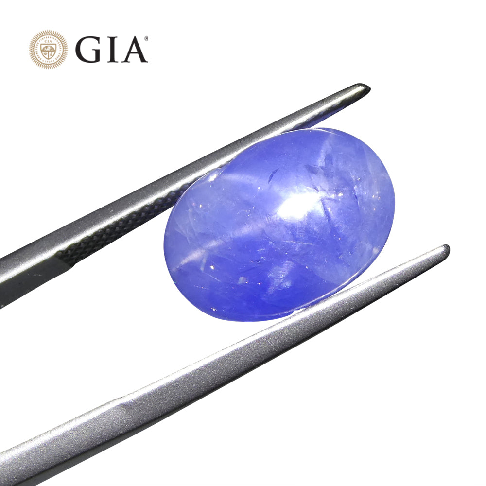 10.83ct Oval Cabochon Blue Star Sapphire GIA Certified - Skyjems Wholesale Gemstones