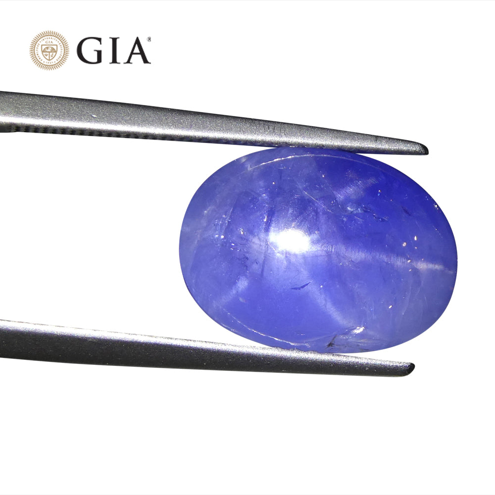 10.83ct Oval Cabochon Blue Star Sapphire GIA Certified - Skyjems Wholesale Gemstones