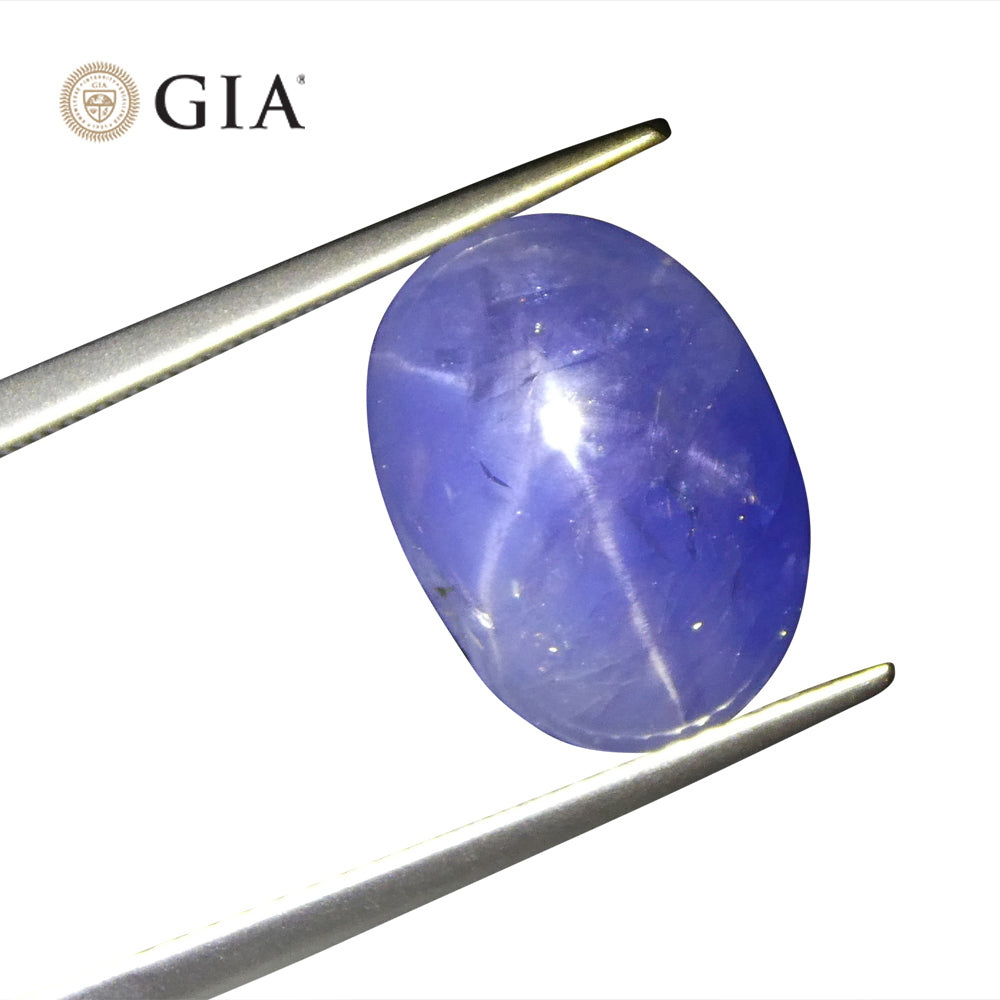 10.83ct Oval Cabochon Blue Star Sapphire GIA Certified - Skyjems Wholesale Gemstones