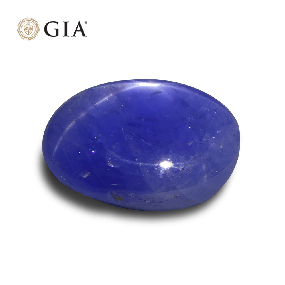 10.83ct Oval Cabochon Blue Star Sapphire GIA Certified - Skyjems Wholesale Gemstones