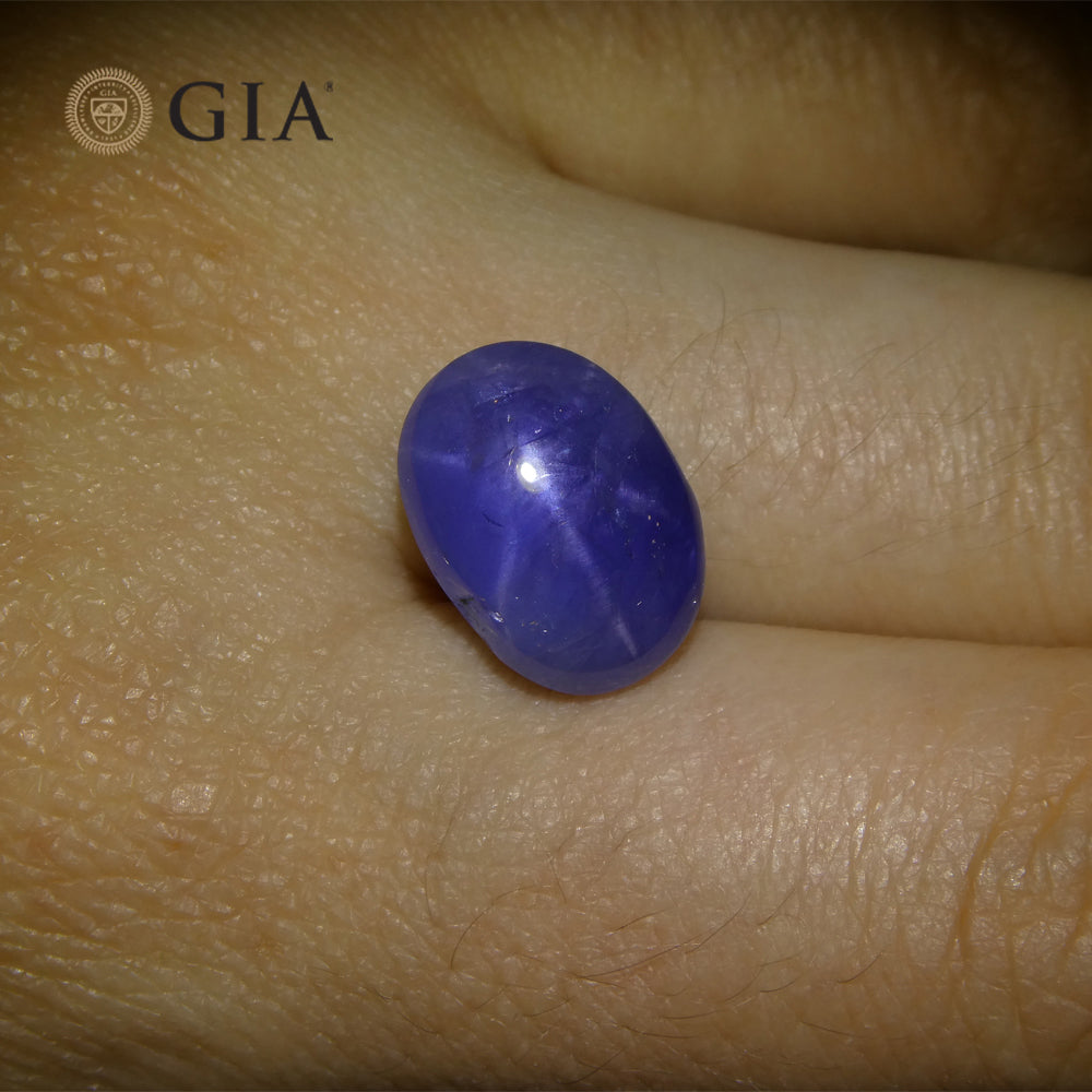 10.83ct Oval Cabochon Blue Star Sapphire GIA Certified - Skyjems Wholesale Gemstones