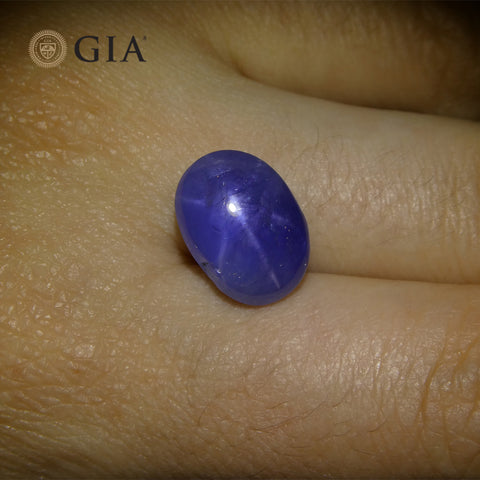 10.83ct Oval Cabochon Blue Star Sapphire GIA Certified