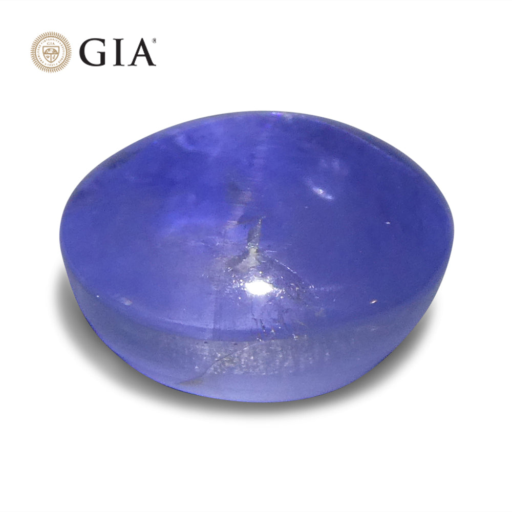 4.75ct Oval Cabochon Blue Star Sapphire GIA Certified Sri Lanka - Skyjems Wholesale Gemstones