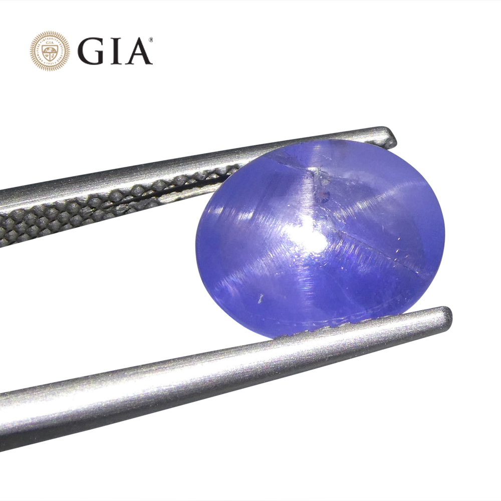 4.75ct Oval Cabochon Blue Star Sapphire GIA Certified Sri Lanka - Skyjems Wholesale Gemstones