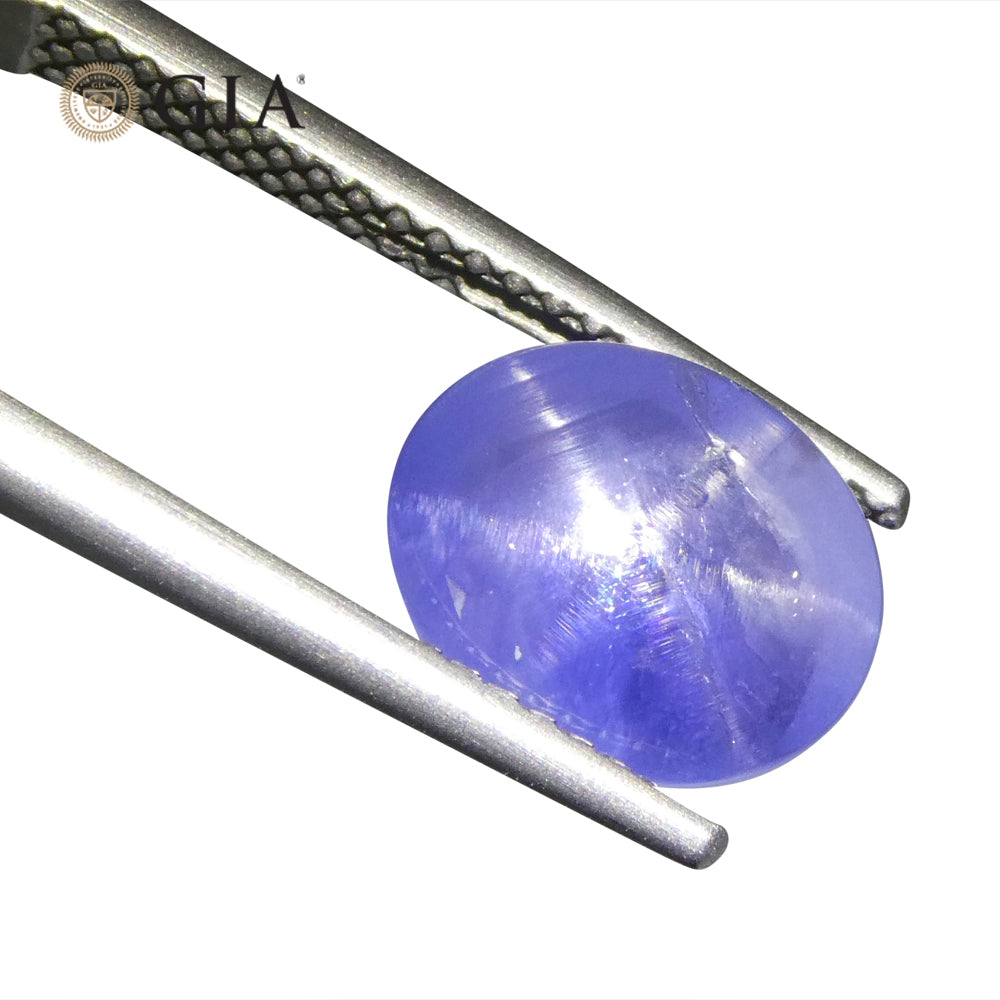 4.75ct Oval Cabochon Blue Star Sapphire GIA Certified Sri Lanka - Skyjems Wholesale Gemstones