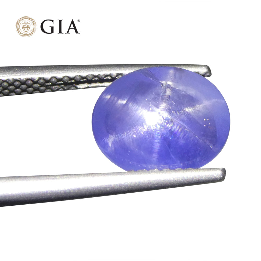 4.75ct Oval Cabochon Blue Star Sapphire GIA Certified Sri Lanka - Skyjems Wholesale Gemstones