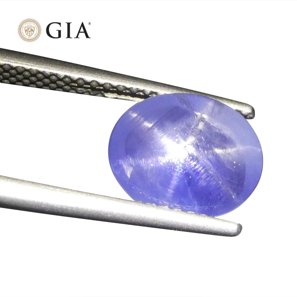 4.75ct Oval Cabochon Blue Star Sapphire GIA Certified Sri Lanka - Skyjems Wholesale Gemstones