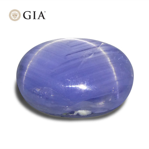 10.77ct Oval Cabochon Blue Sapphire GIA Certified