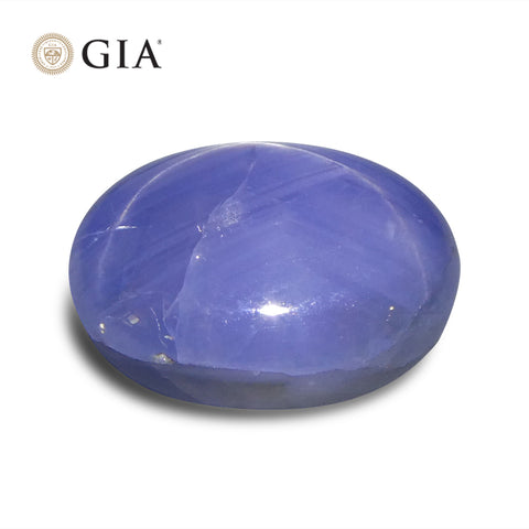 10.77ct Oval Cabochon Blue Sapphire GIA Certified