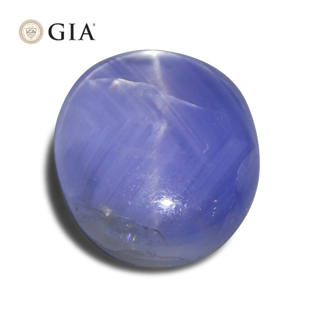 10.77ct Natural Blue Star Sapphire Oval Cabochon, GIA Certified Gemstone from SkyJems Canadian Gem Experts