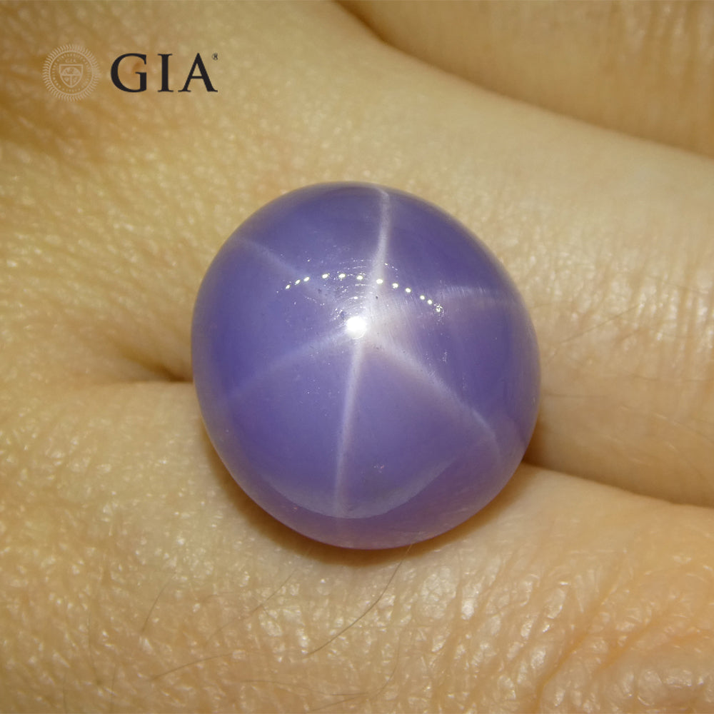 26.92ct Oval Double Cabochon Violetish Blue to Purple Star Sapphire GIA Certified Sri Lanka - Skyjems Wholesale Gemstones