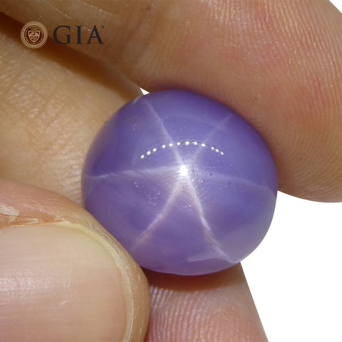 26.92ct Oval Double Cabochon Violetish Blue to Purple Star Sapphire GIA Certified Sri Lanka