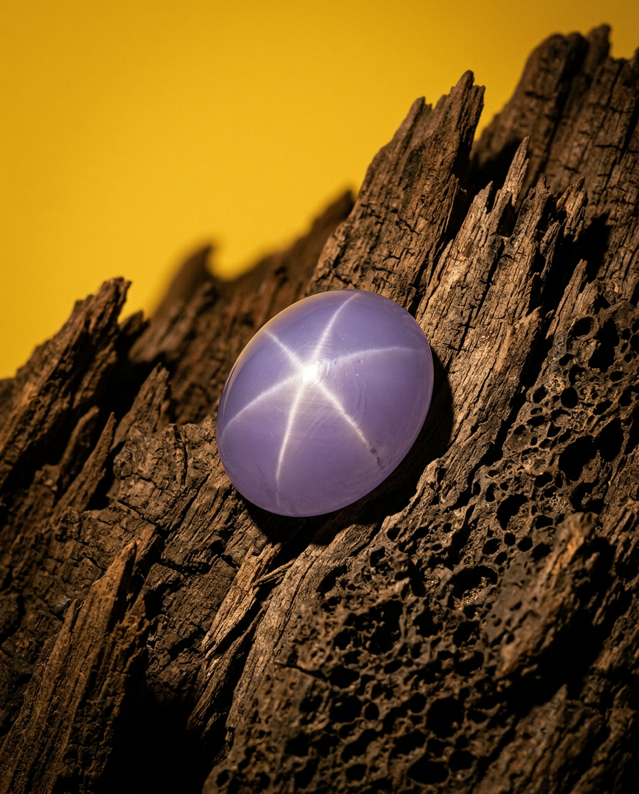 26.92ct Violetish Blue to Purple Star Sapphire from Sri Lanka, GIA Certified Natural Gemstone by SkyJems