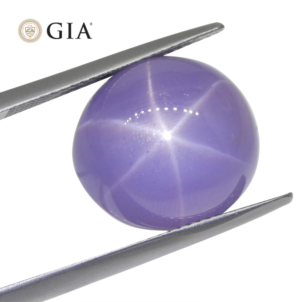 26.92ct Oval Double Cabochon Violetish Blue to Purple Star Sapphire GIA Certified Sri Lanka - Skyjems Wholesale Gemstones