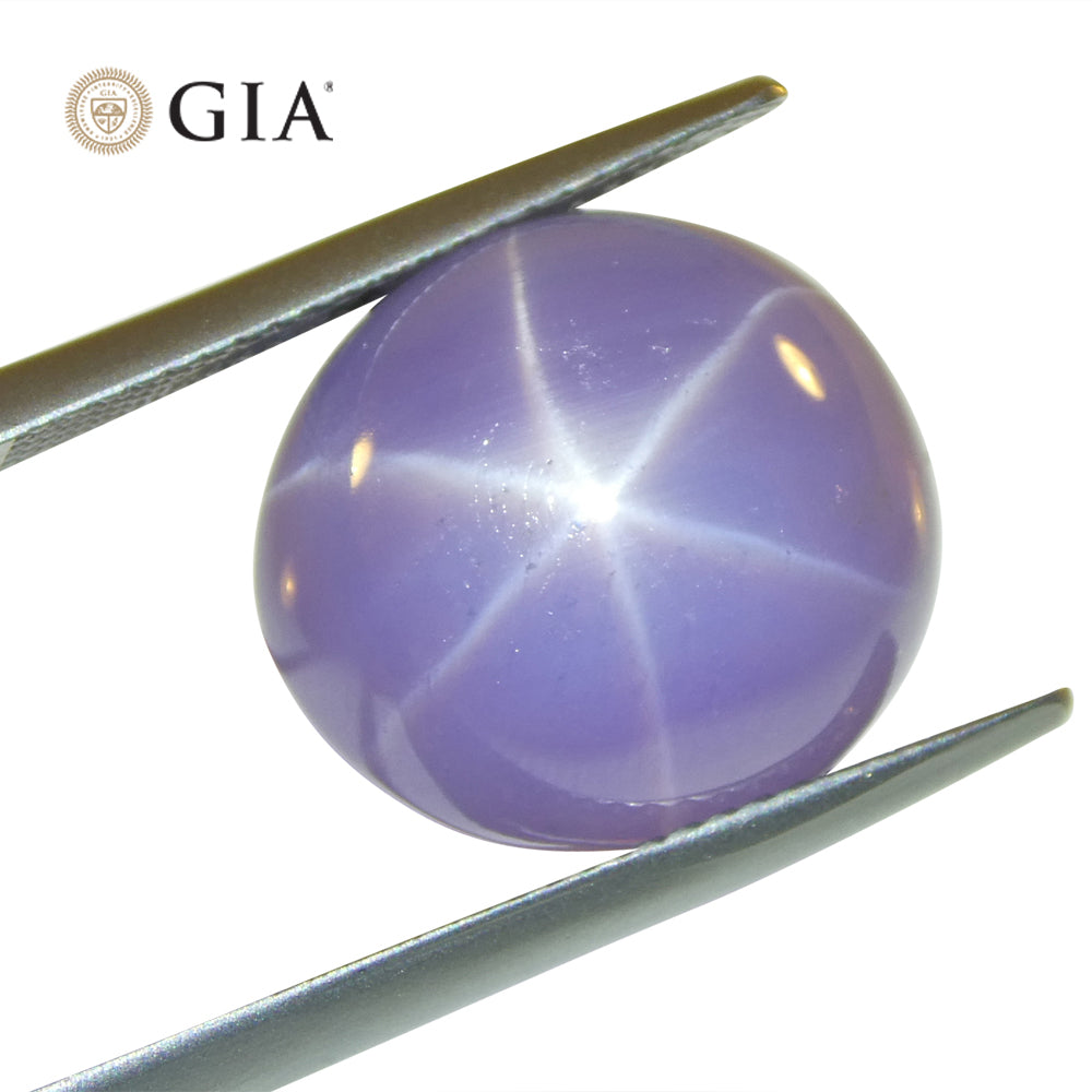 26.92ct Oval Double Cabochon Violetish Blue to Purple Star Sapphire GIA Certified Sri Lanka - Skyjems Wholesale Gemstones