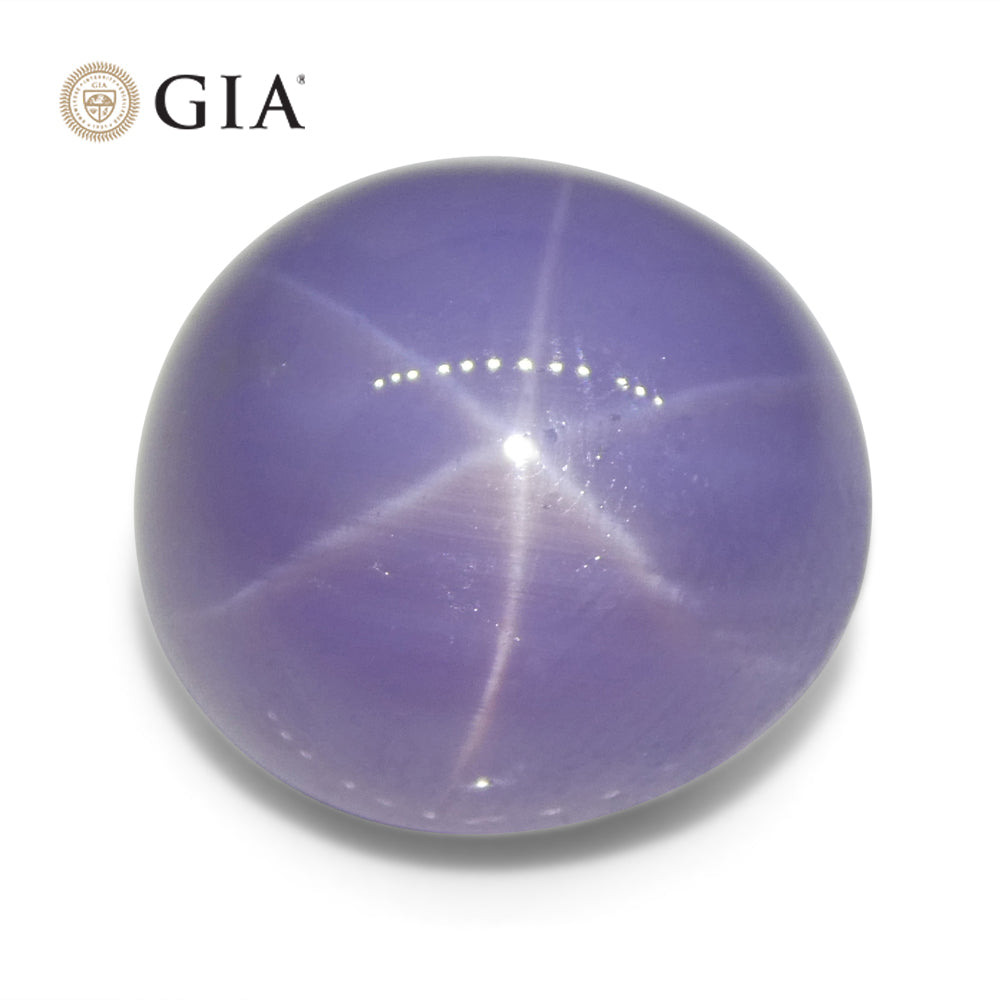 26.92ct Oval Double Cabochon Violetish Blue to Purple Star Sapphire GIA Certified Sri Lanka - Skyjems Wholesale Gemstones