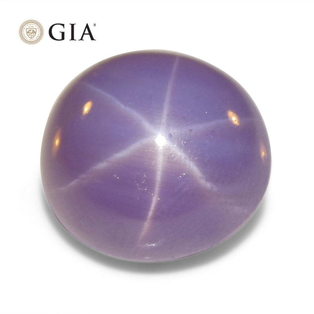 26.92ct Oval Double Cabochon Violetish Blue to Purple Star Sapphire GIA Certified Sri Lanka - Skyjems Wholesale Gemstones