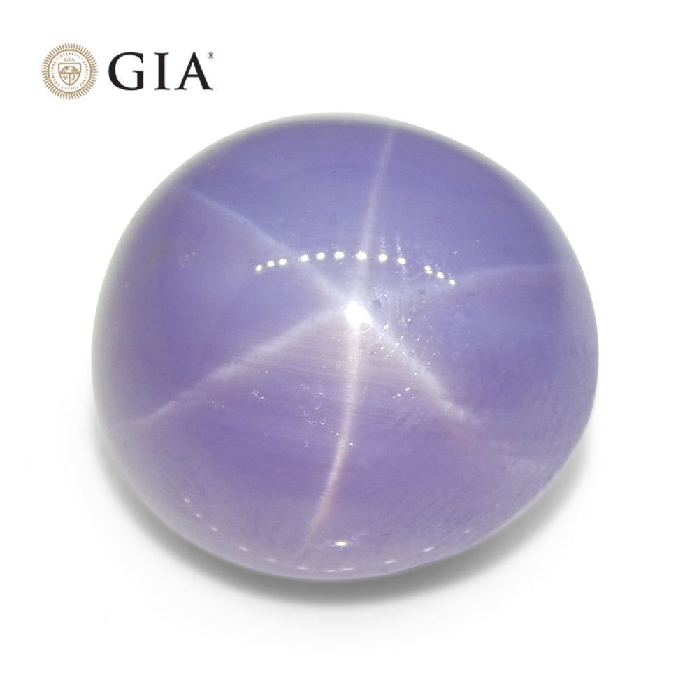 26.92ct Oval Double Cabochon Violetish Blue to Purple Star Sapphire GIA Certified Sri Lanka - Skyjems Wholesale Gemstones