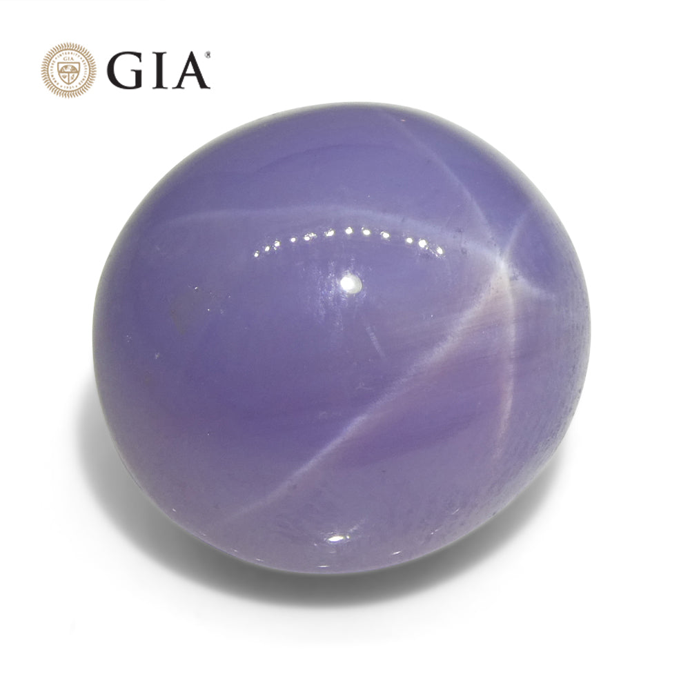 26.92ct Oval Double Cabochon Violetish Blue to Purple Star Sapphire GIA Certified Sri Lanka - Skyjems Wholesale Gemstones