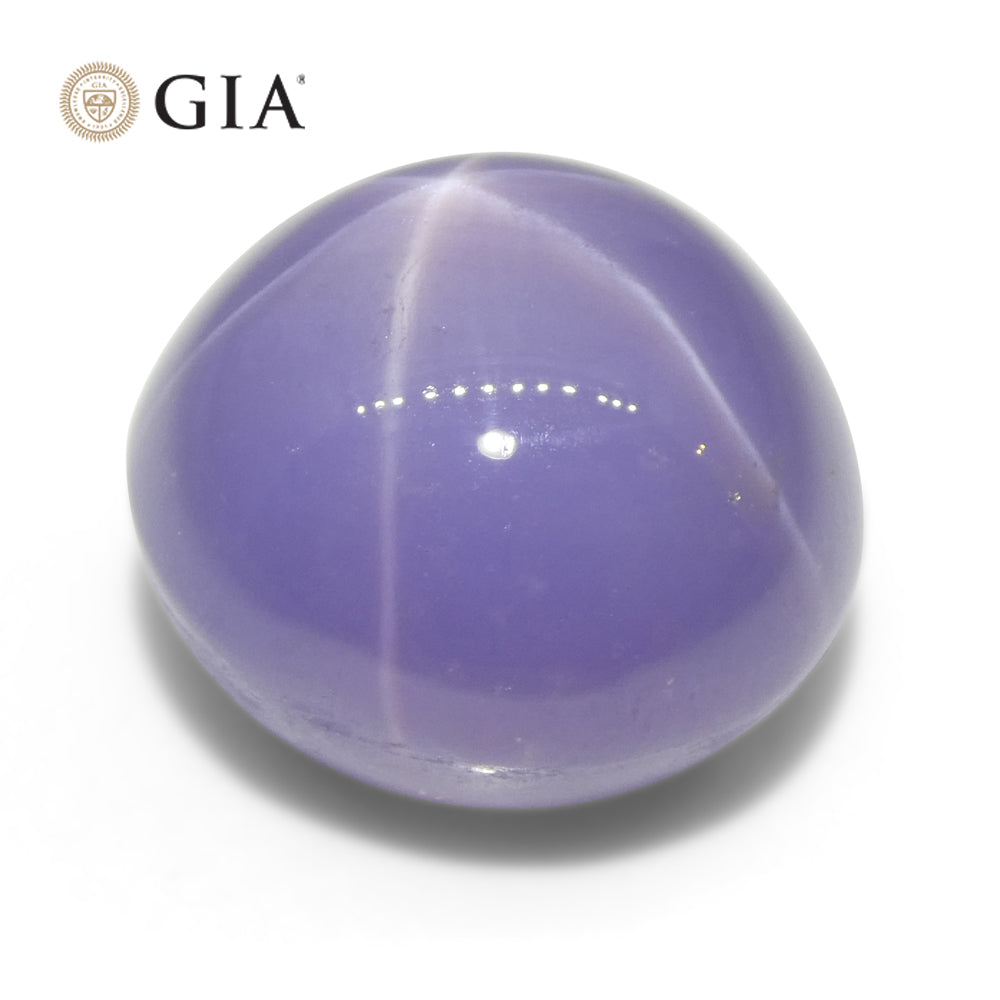 26.92ct Oval Double Cabochon Violetish Blue to Purple Star Sapphire GIA Certified Sri Lanka - Skyjems Wholesale Gemstones