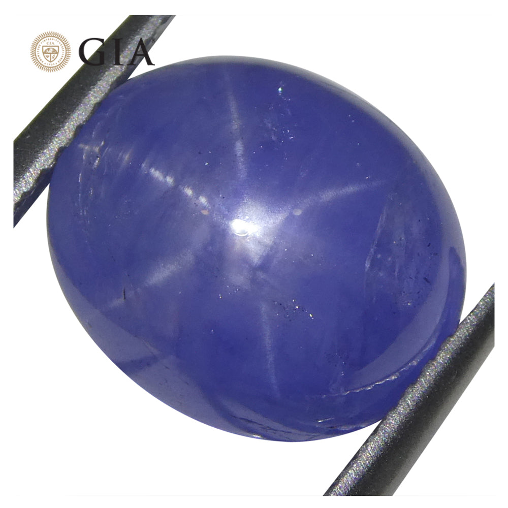 8.85ct Oval Blue Star Sapphire GIA Certified Sri Lanka Unheated - Skyjems Wholesale Gemstones