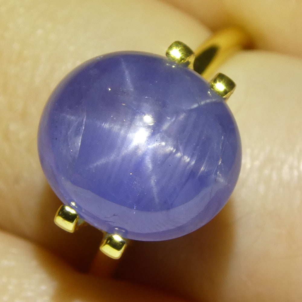 8.85ct Oval Blue Star Sapphire GIA Certified Sri Lanka Unheated - Skyjems Wholesale Gemstones