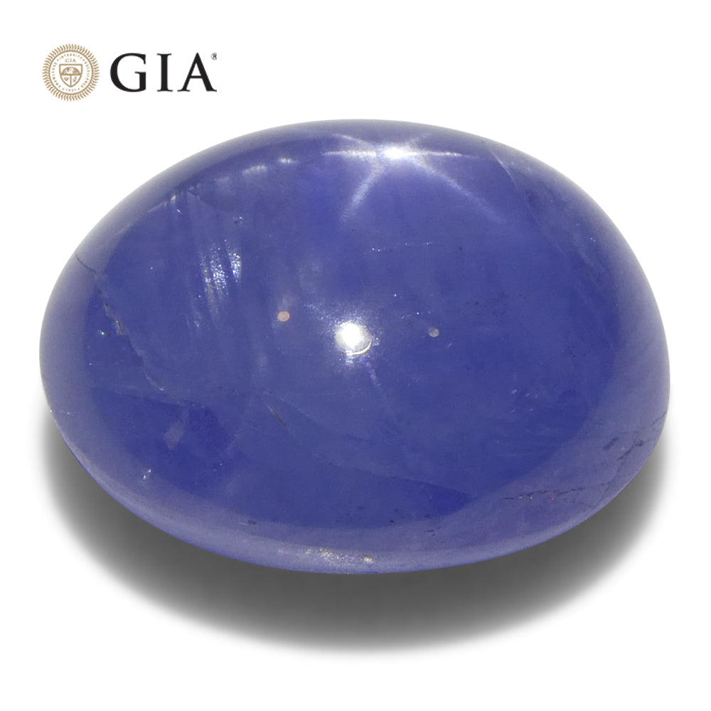 8.85ct Oval Blue Star Sapphire GIA Certified Sri Lanka Unheated - Skyjems Wholesale Gemstones