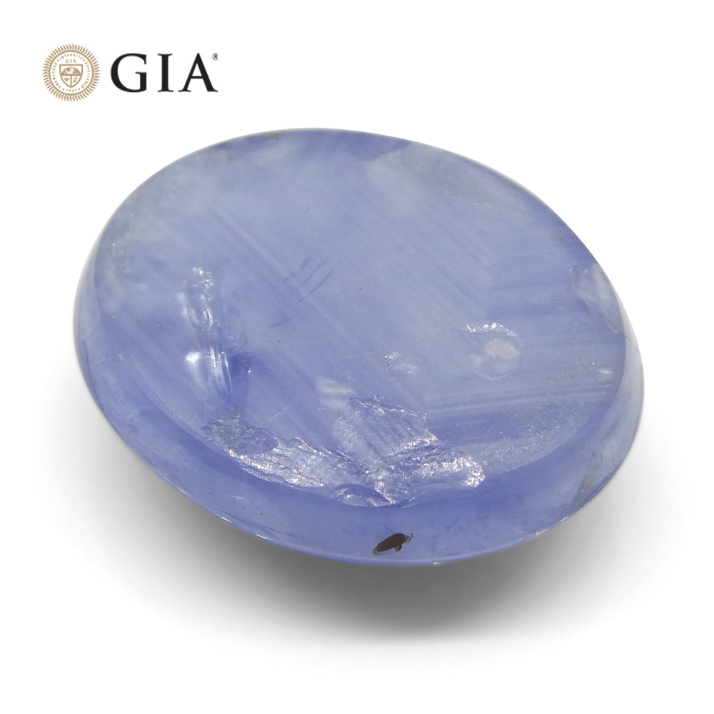 17.72ct Oval Double Cabochon Blue Star Sapphire GIA Certified Sri Lanka Unheated - Skyjems Wholesale Gemstones