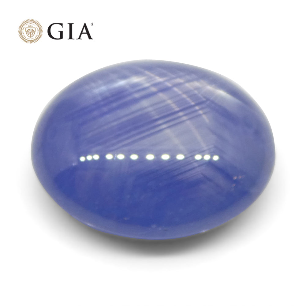 17.72ct Oval Double Cabochon Blue Star Sapphire GIA Certified Sri Lanka Unheated - Skyjems Wholesale Gemstones