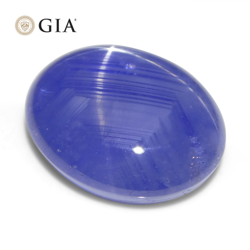 17.72ct Oval Double Cabochon Blue Star Sapphire GIA Certified Sri Lanka Unheated - Skyjems Wholesale Gemstones