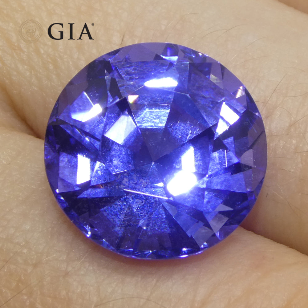 13.17ct Round Violet-Blue Tanzanite GIA Certified Tanzania - Skyjems Wholesale Gemstones