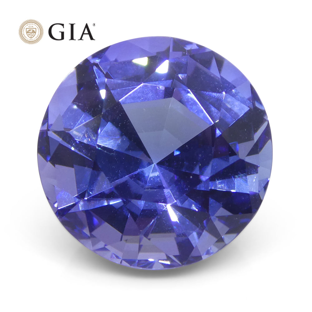 13.17ct Round Violet-Blue Tanzanite GIA Certified Tanzania - Skyjems Wholesale Gemstones