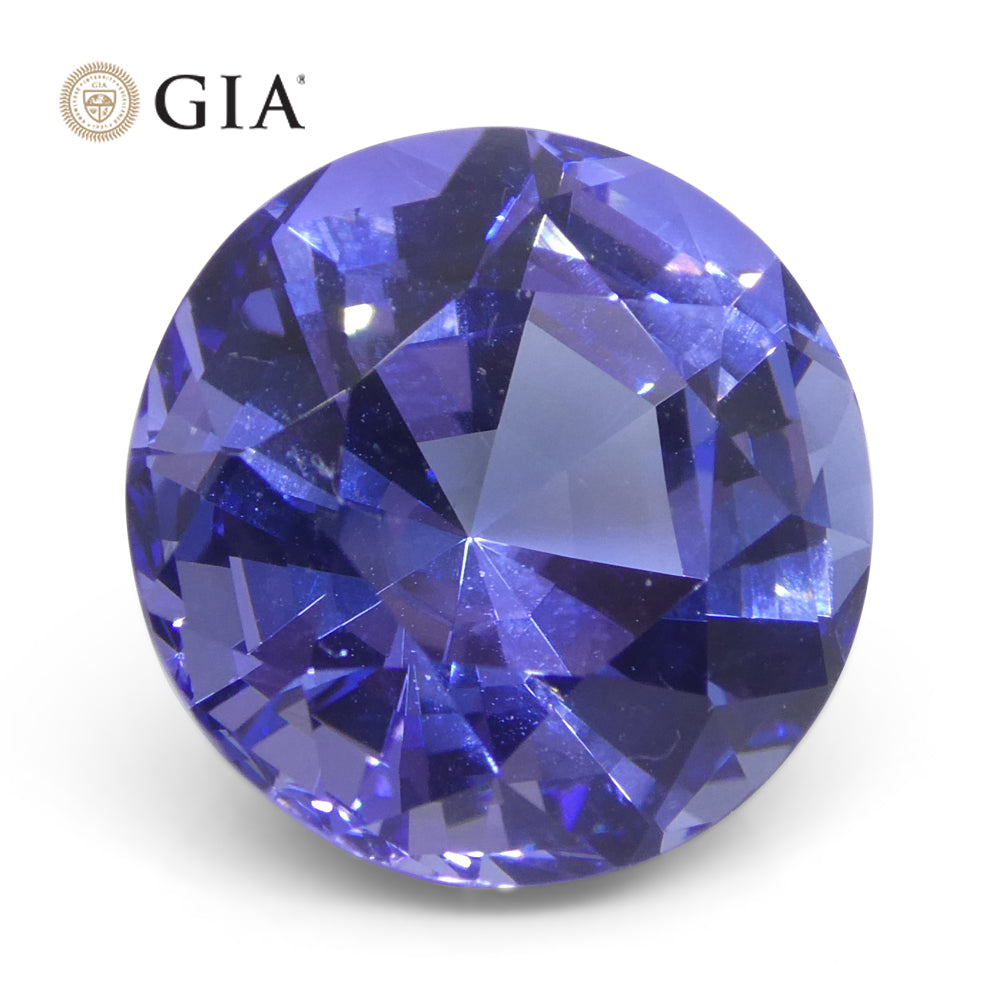 13.17ct Round Violet-Blue Tanzanite GIA Certified Tanzania - Skyjems Wholesale Gemstones